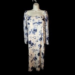 NWT Abercrombie & Fitch Reformation Emerson Chiffon Long Sleeve Floral Dress XLT